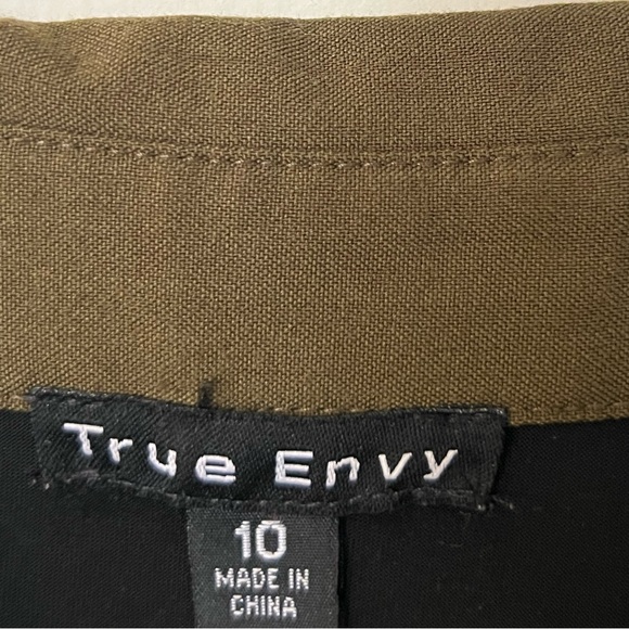 Dark Military Green Dress - Picture 2 of 3